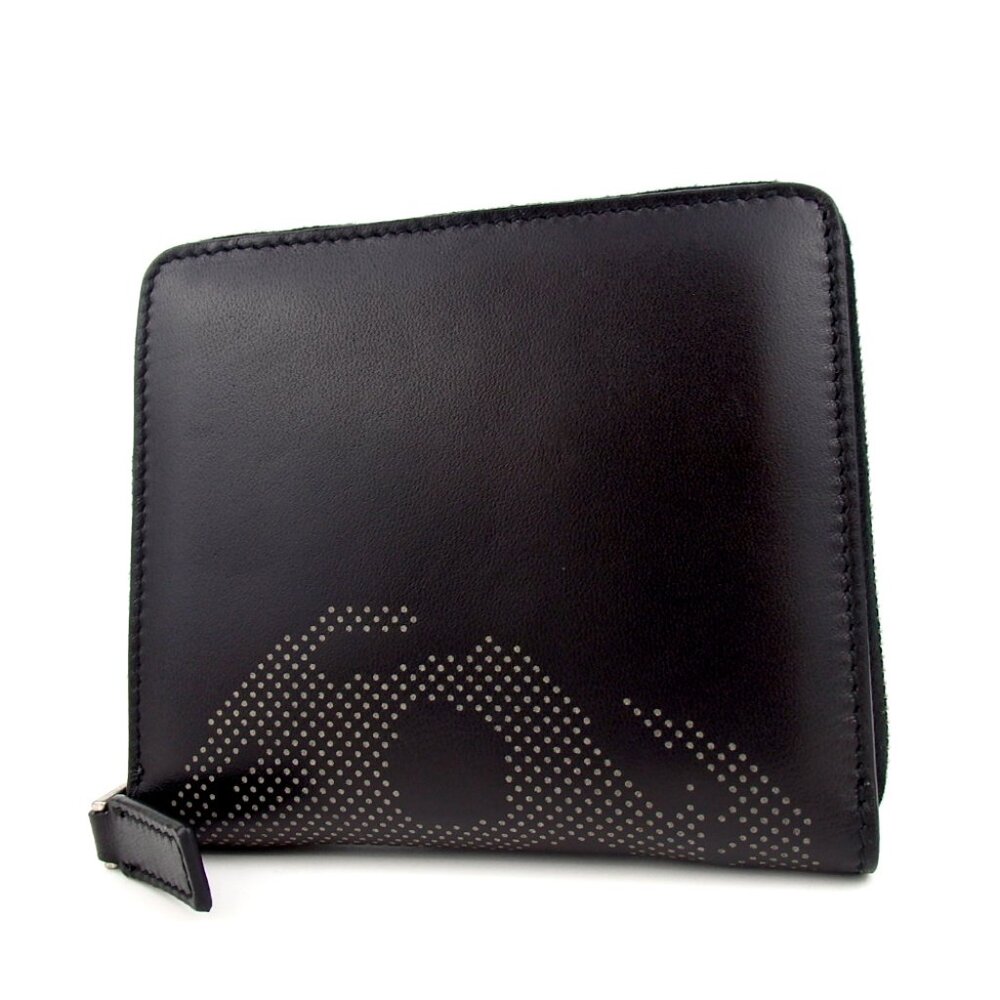 Authentic ALEXANDER McQUEEN 338832・486430 Skull Design Zip Around wallet